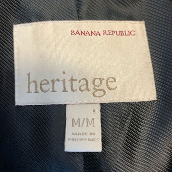 Banana Republic Heritage brown snake print trench coat M - Picture 10 of 14